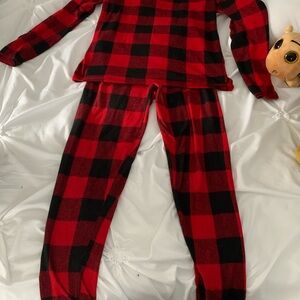 Red and Black Buffalo Plaid Pajama Set